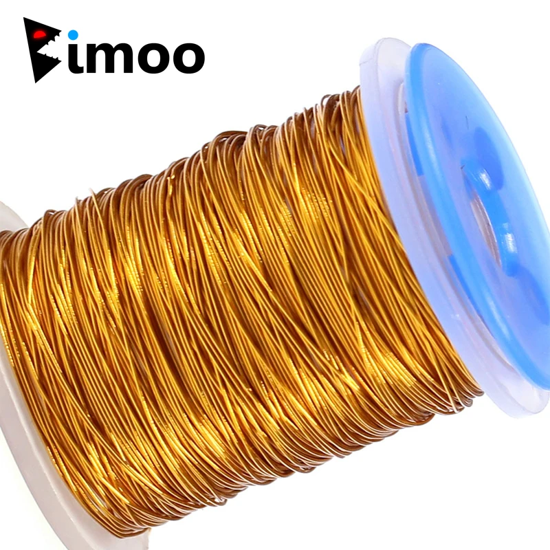 Bimoo 0.2mm 12 Colors Fly Tying Copper Wire Body Weighted Lure Material Great for Nymphs Copper John Streamers Dubbing Buzzers