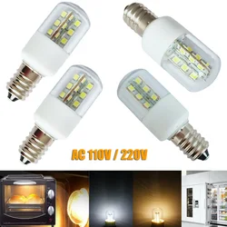 E14 E12 3W LED forno a microonde lampadina lampada di cristallo luce SMD 5050 congelatore bianco caldo freddo AC 110V 220V lampada per la casa