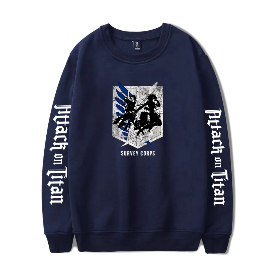 Mens Sweatshirts Attack On Titan Character Hoodies Autumn Spring Fleece Streetwear Hoody 2021 Male Loose Casual New Pullover