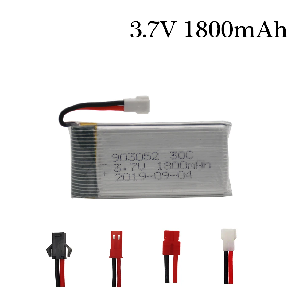 3.7v 1800mAh Rechargeable Battery for KY601S SYMA X5 X5S X5C X5SC X5SH X5SW X5HW X5UW M18 H5P HQ898 H11D H11C lipo battery 5pcs