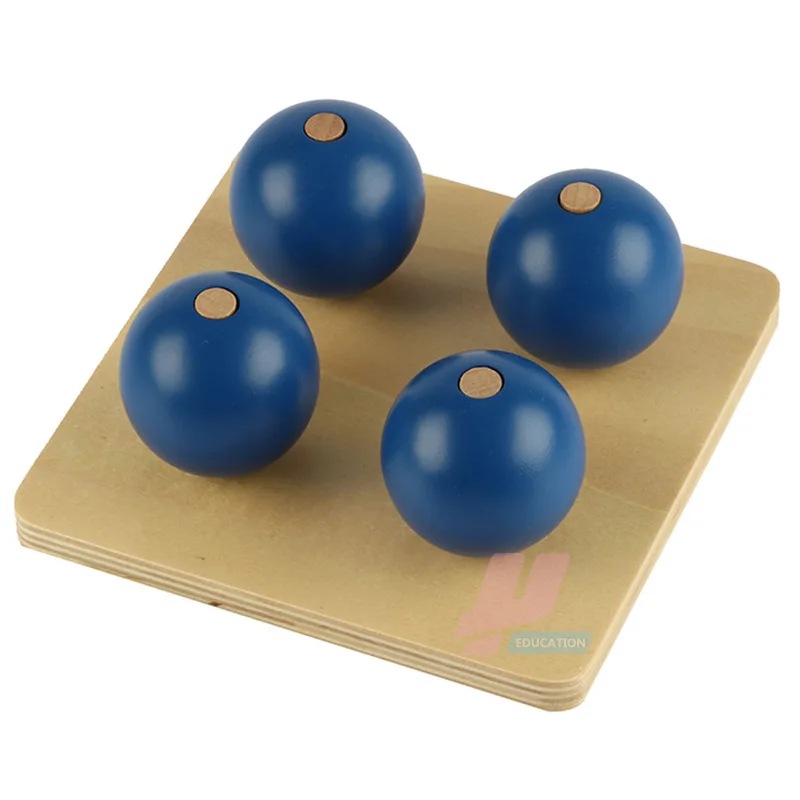 Montessori Instruments for Infants and Young Children Preschool Education Wooden Toys Four Balls and Nails