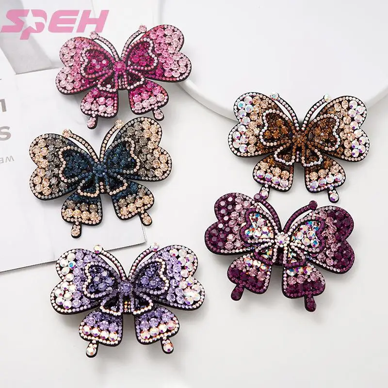 

Модный алмазный зажим для хвоста преувеличенная бабочка небольшой свежий бант аксессуары для волос