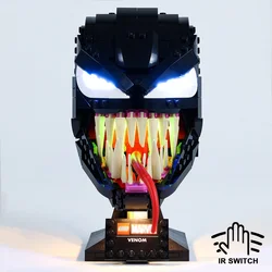 Led Light Up Kit For 76187 Super Hero Series Venom Helmet Mask Building Blocks Light Up Your Toys Only Lighting Set No Bricks