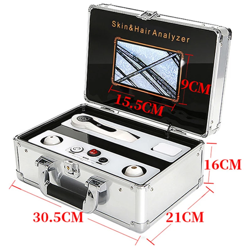 7 인치 머리 모낭 검출기 확대 200 배 고화질 헤어 스킨 페이스 분석 테스트 장비
