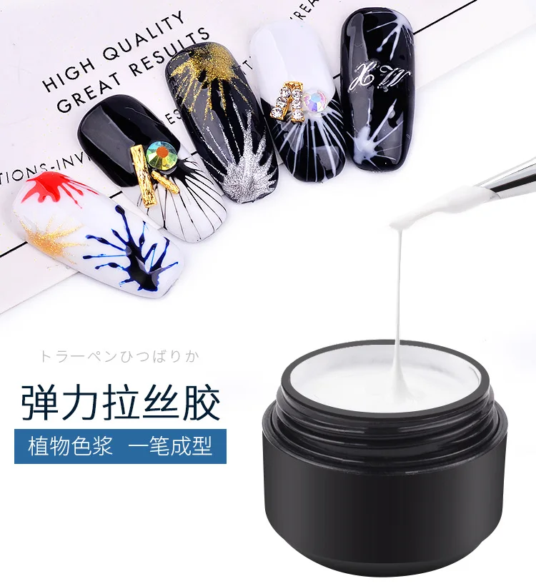 New Nail Color Spider Gel 6 colori oro argento vernice String Lace Nail UV Led Soak Off 3d Gel Paint Liner Gel per unghie