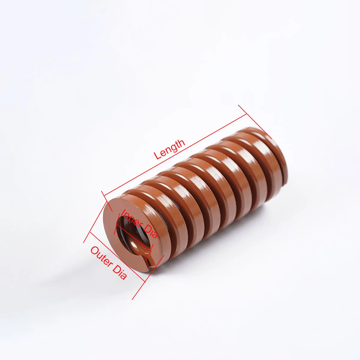 1Pcs Brown Extremely Heavy Load Compression Die Spring Outer Diameter 8mm × Inner Diameter 4mm × Length 20-100mm