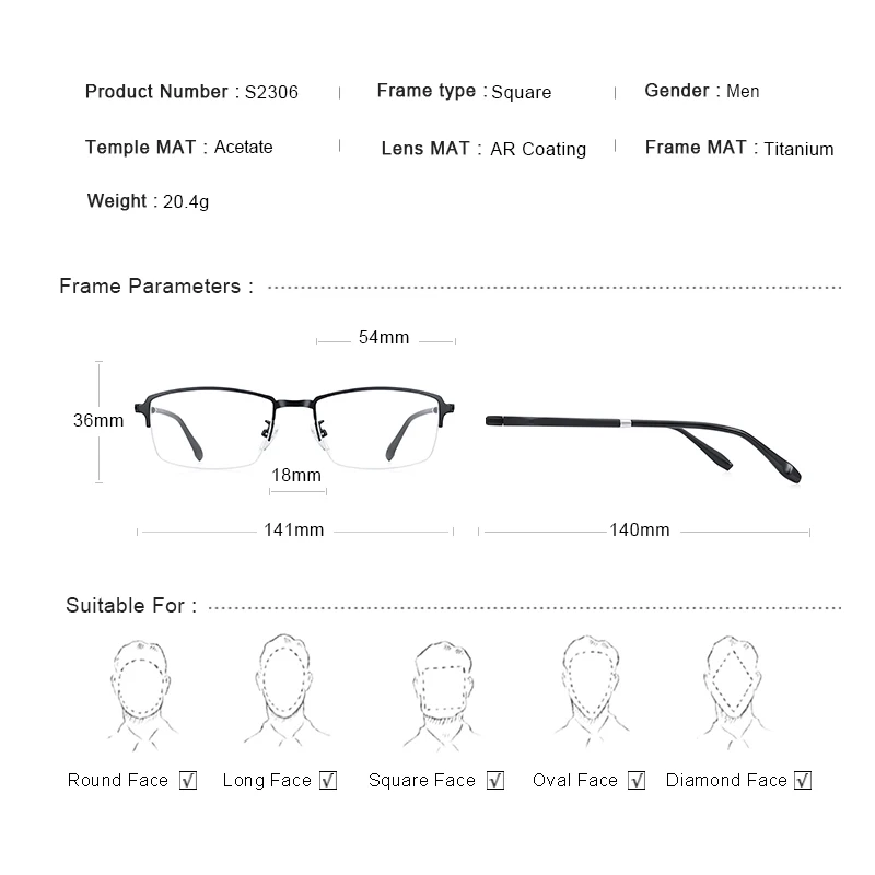 Оправа для очков MERRYS DESIGN S2306, оправа из титанового сплава для мужчин, оптическая оправа для делового стиля