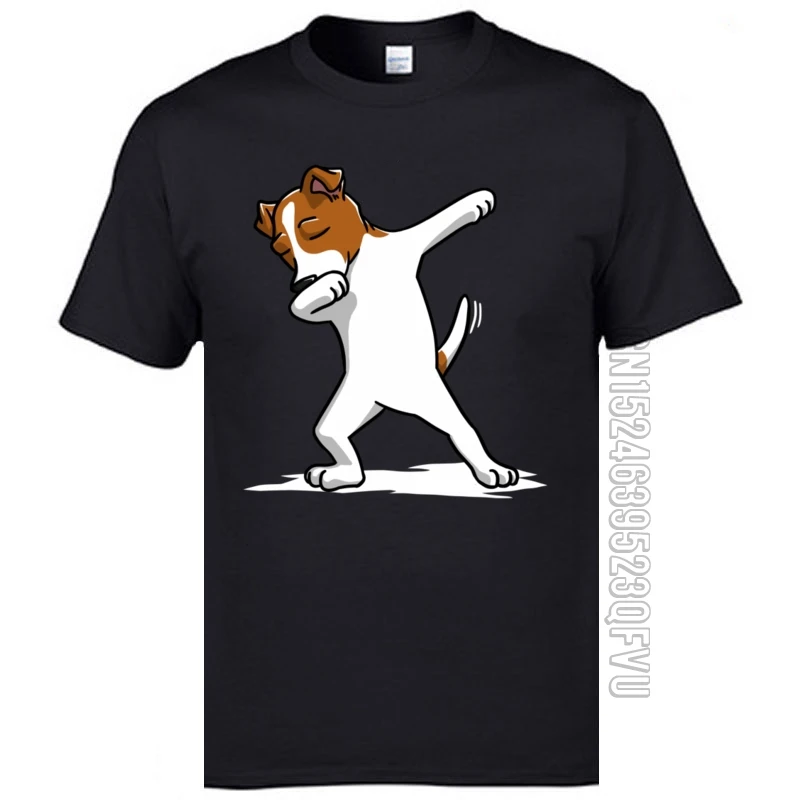 Dabbing Jack Russell Terrier Dog Hip Hop Funny Tee Shirt Plus Size Camisetas Good Quality Short Sleeve Brand Tops T Shirt Male