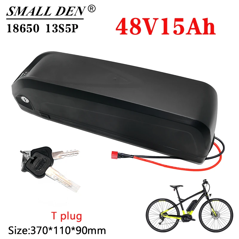 48V15A Electric eBike Battery Hailong18650 battery pack 13S5P built-in 40A balance BMS with USB bicycle lithium battery