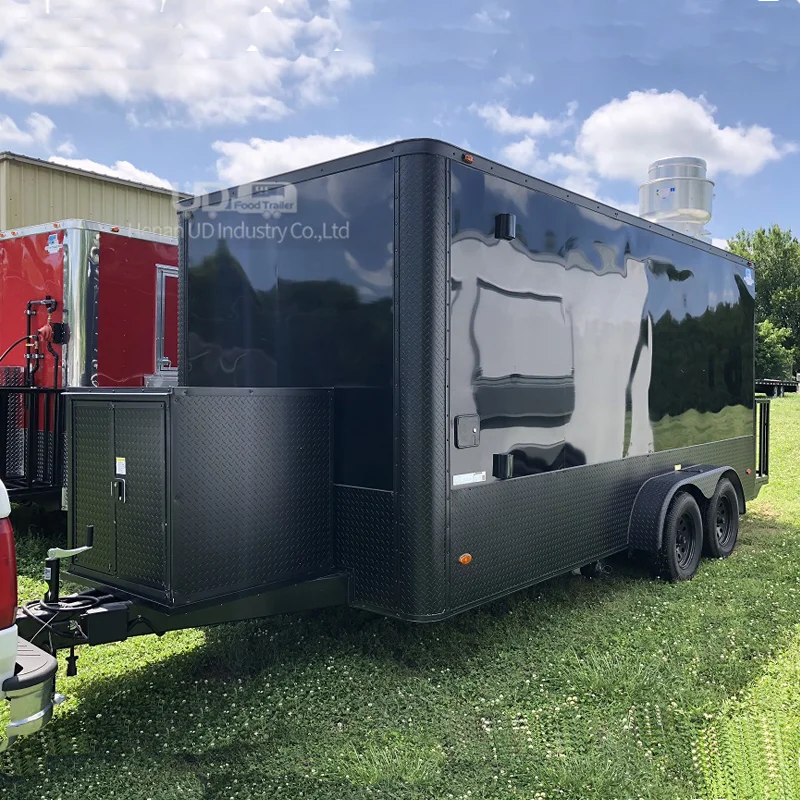 Food Trailer Festival Mobile Kitchen New Design Food Truck Halal Chicken Taco Cart $2349.00