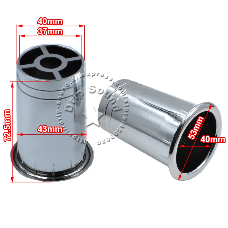 2 pçs alto-falante porta tubo baixo subwoofer estéreo tubo reflexo de áudio caixa de alto-falante ar ventilação 43x73mm