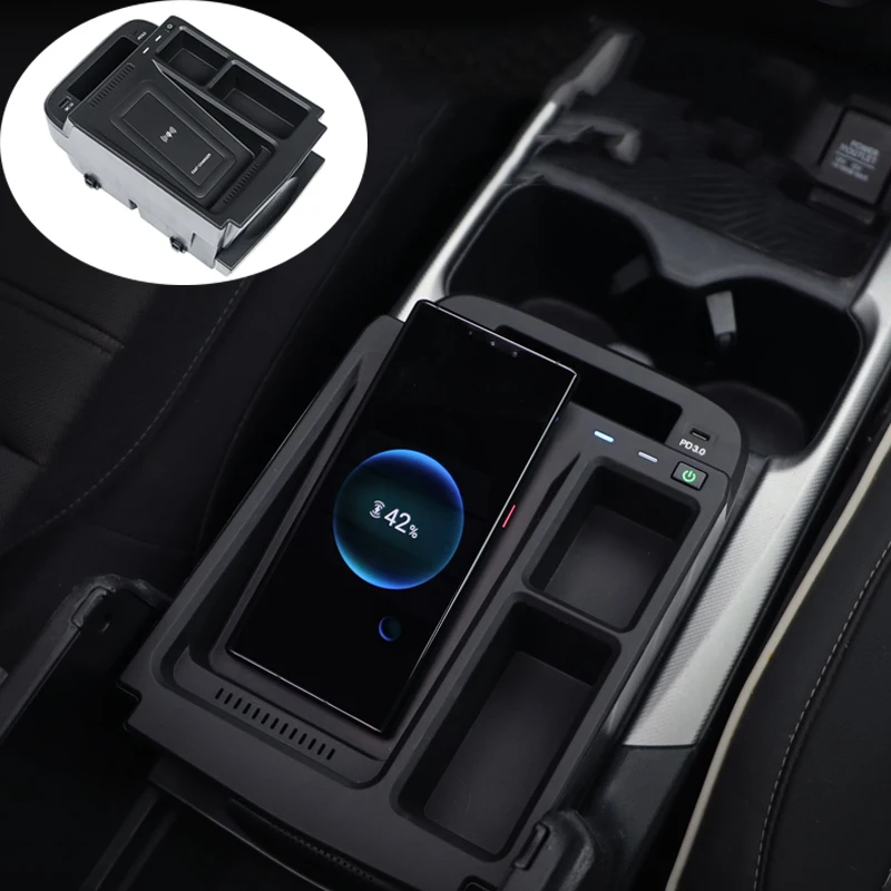 

15W Car QI Wireless Charger For Honda CRV Charger 2017-2021 Mobile Phone Tepy-USB-CPD Interface Fast Charging Holder Accessories