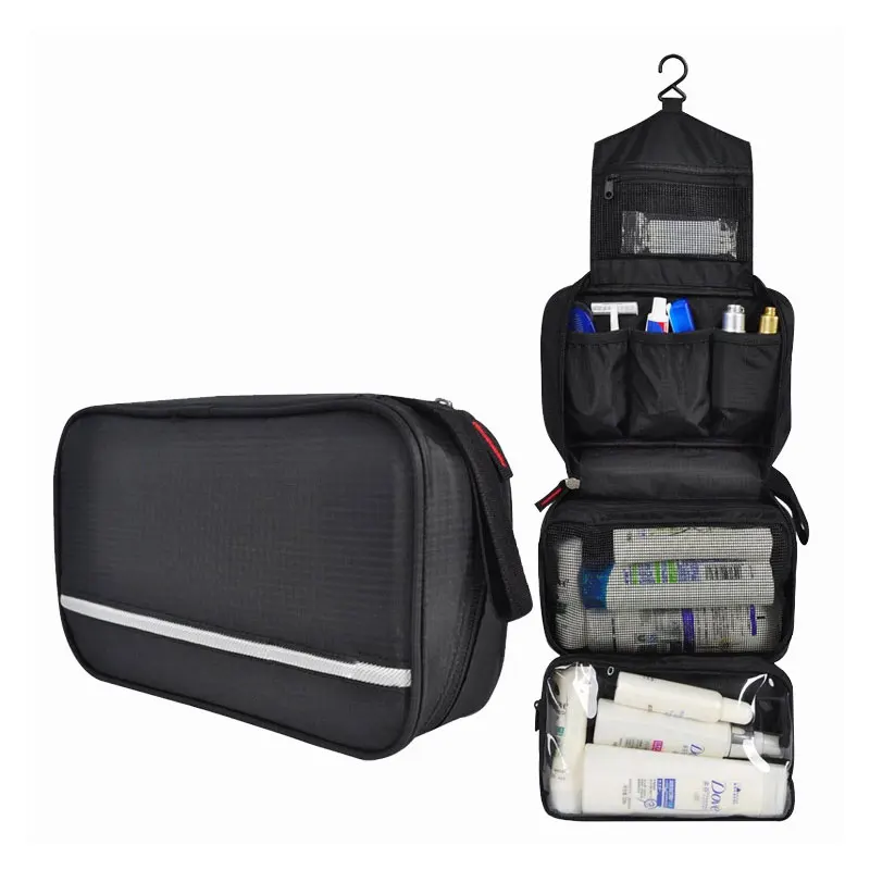 

Portable Foldable Hanging Toiletry Bag Travel Toiletry Wash Organizer For Men Women Cosmetics Make Up Sturdy Hook Shower Bags