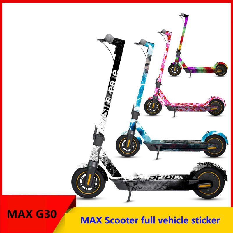 Electric Scooter Full Body PVC Sticker DIY Skateboard Sticker Scooter Pedal Stickers Decal For Ninebot MAX G30