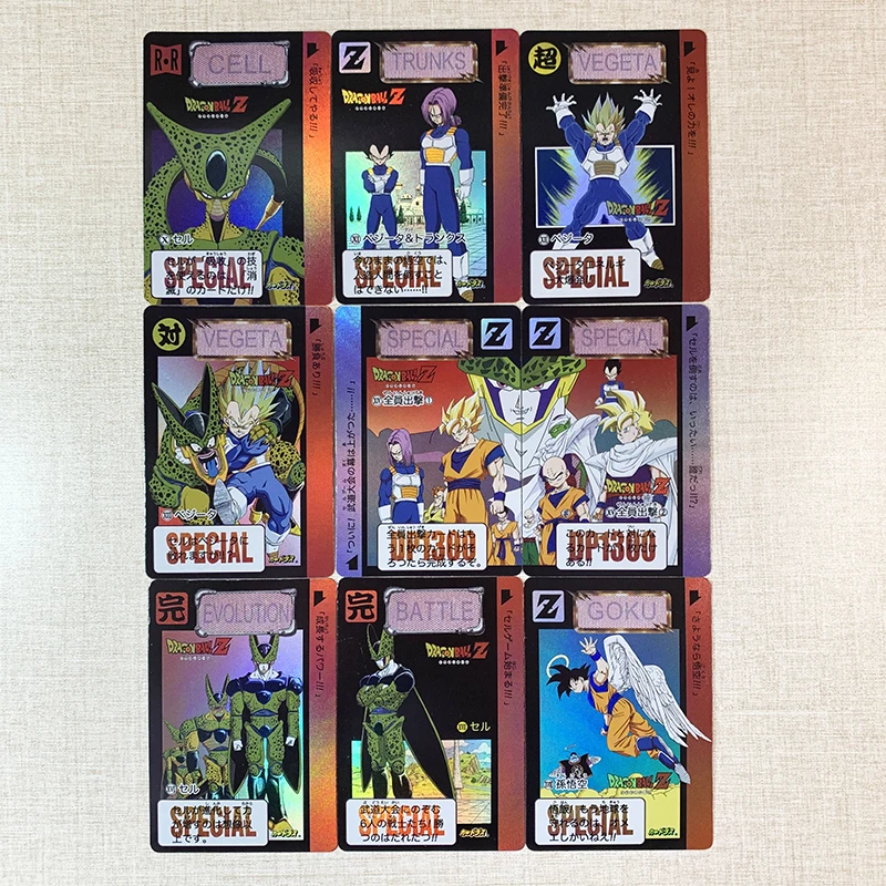 9pcs/set Dragon Ball Z GT Cell No.2 Super Saiyan Heroes Battle Card Ultra Instinct Goku Vegeta Game Collection Cards