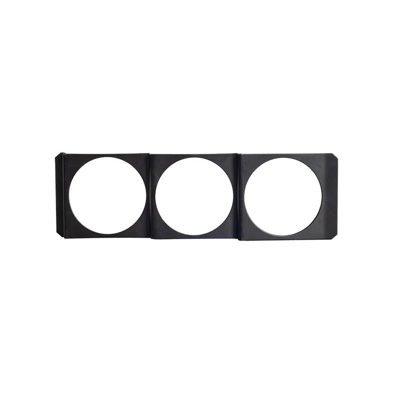 52mm 3 Hole Single DIN Radio Slot Pod Triple Gauge Meter Panel Mount Black
