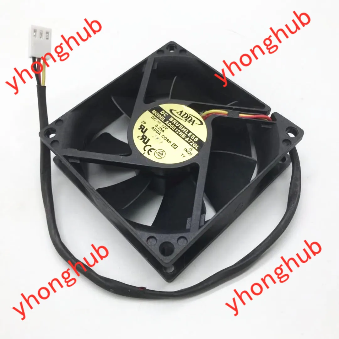 

ADDA AD0812HB-A72GL DC 12V 0.25A 80x80x25mm 3-Wire Server Cooling Fan