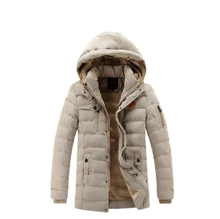 Chaqueta gruesa y cálida para hombre, abrigo desmontable, Parkas de algodón acolchadas, impermeable, para invierno, nueva moda