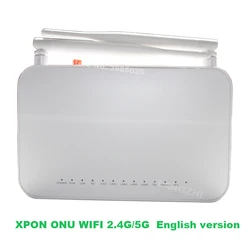 XPON ONU GPON Fiber Optic Router, 100% New, FTTH, ONU, 1GE, 3FE, 1VOIP, 2.4G, 5G WiFi, No Power