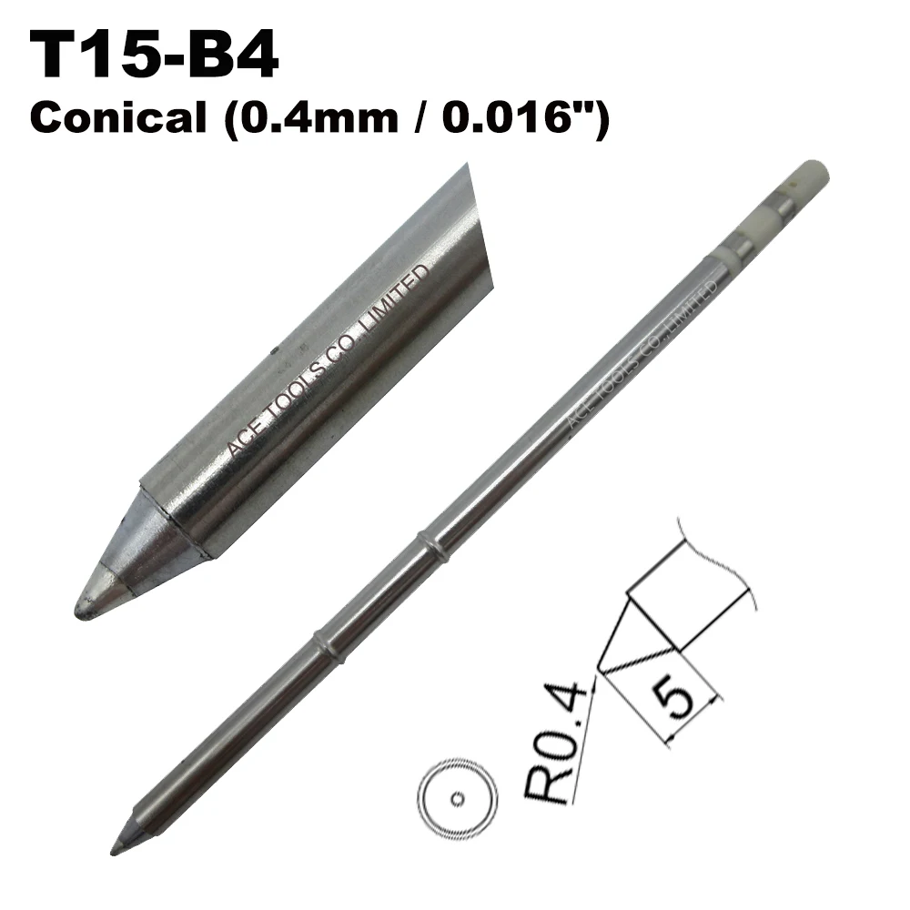 10 PCS T15-B4 Replacement Soldering Tip for HAKKO FM-203 FM-204 FM-206 FX-951 FX-950 FX-952 FX-9501 FM-2028 FM-2027 FM-2021