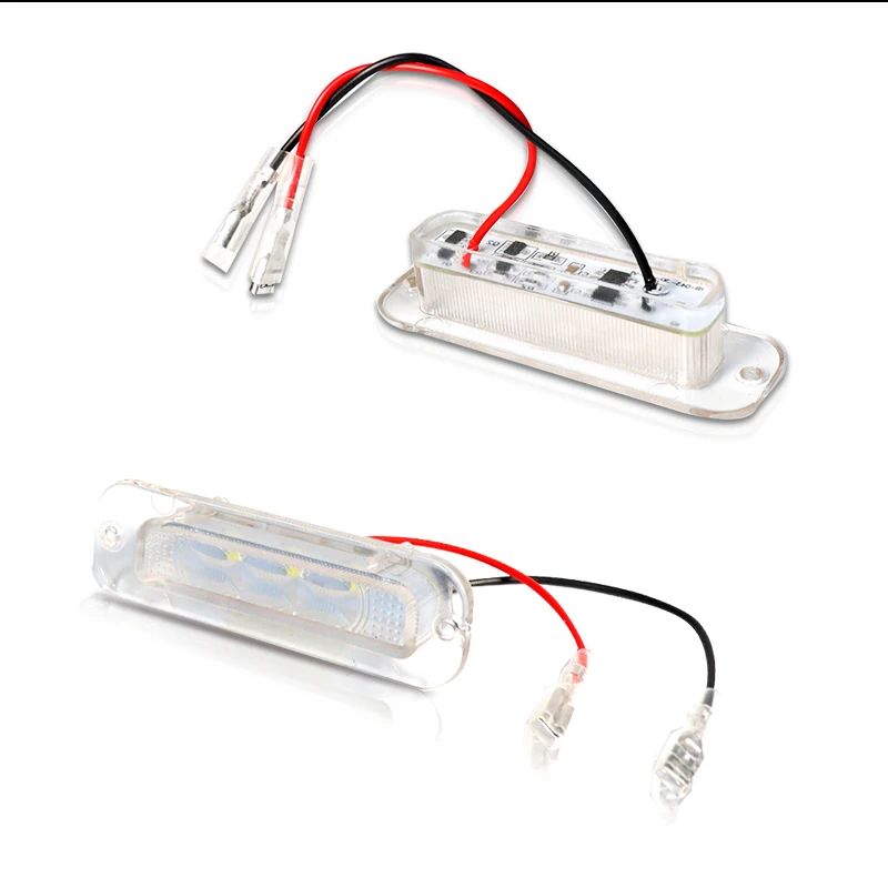 2PCS Error Free CAN-bus Xenon White Full LED Car License Number Plate Lights For 1990-2012 Mercedes-Benz W463 G500 G550 G55 AMG