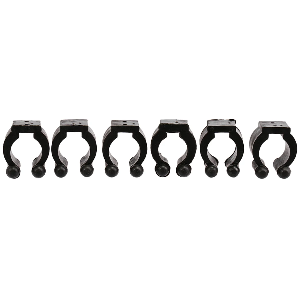 

12pcs Black Plastic Pool Billiards Cue Stick Clips Holder Wall Mount Rack Storage Clips - Easy to Insall