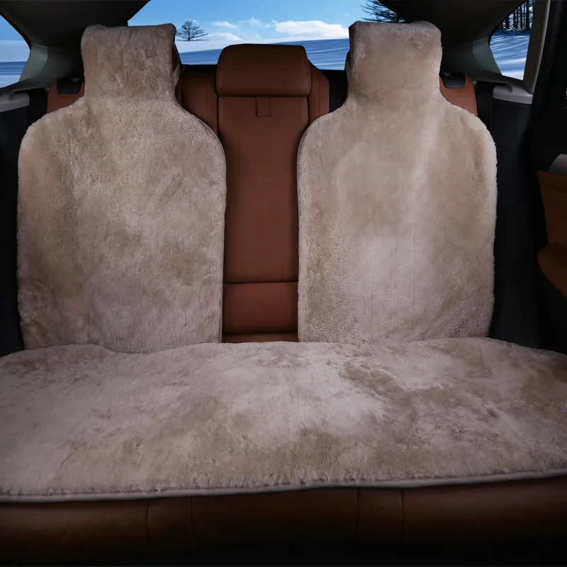 AUTOROWN Universal Car Seat Covers 100% Natural Australian Sheepskin Autumn And Winter Accessories Automobiles Basic Function