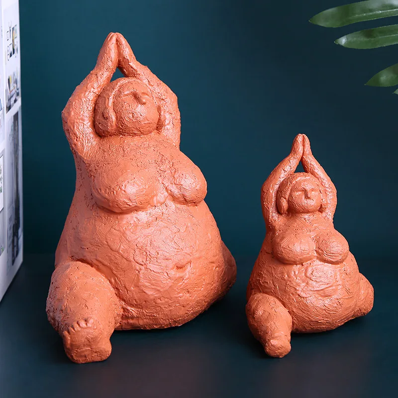 

TA абстрактная фигурка йоги, Художественная Скульптура, фигурка толстой женщины, творческий женский персонаж, смола, ремесло, настольное украшение 1650519