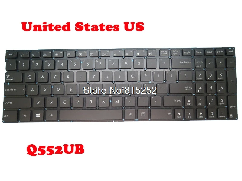 

Laptop Keyboard For ASUS Q552 Q552UB N592 N592UB Black United States US Without Frame With Backlit