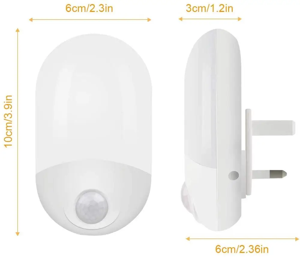 LED Night Light Infrared Control Body Motion Sensor Auto On/Off Wall Lamp For Baby Kids Bedroom Socket EU/US /UK Plug 90-260V