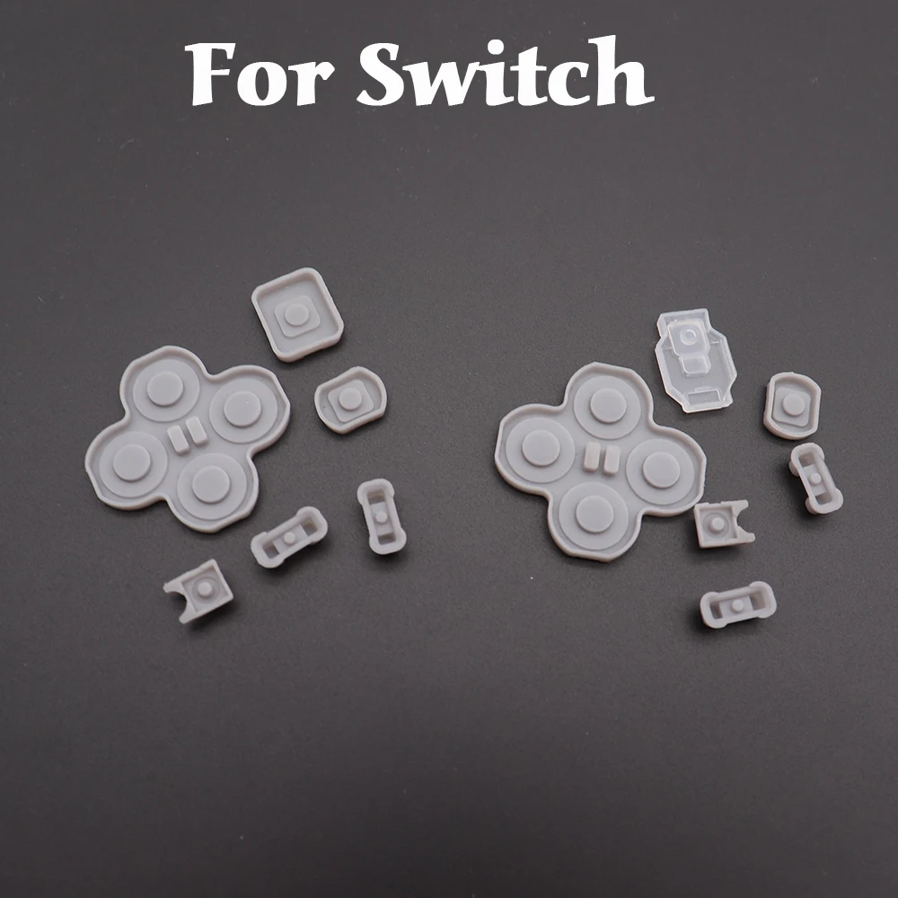 Dla Nintendo Switch NS Joy-Con lewego prawego kontrolera przewodzący gumowy silikonowy guzik zestaw nakładek do wymiany JoyCon