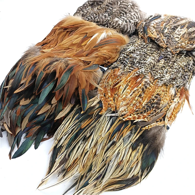 Wholesale Natural Rooster Feather Trims Peacock Plumes Fringe Ribbons Decor for Needlework and Handicrafts Carnival Accessories