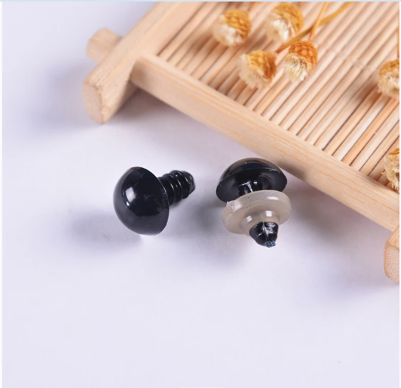 100pcs Black Eyeball Doll Accessories Black Plastic Crafts Eyes For Toys 6-14mm DIY Funny Toy Eyes Accessories For Animal Dolls