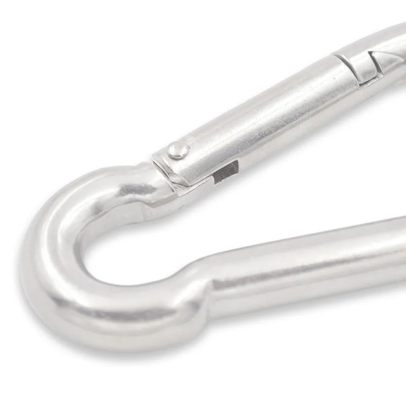 10pc 316 moschettone a molla in acciaio inox moschettone moschettone portachiavi collegamento rapido fibbia M4-M7