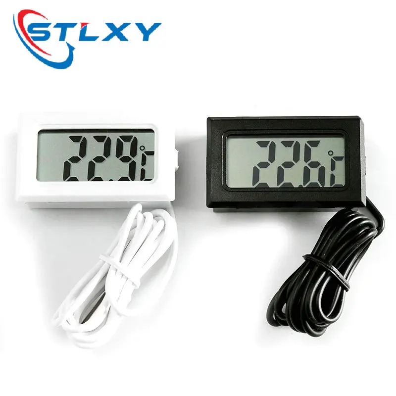 Mini LCD digital thermometer used for freezer temperature - 50-110℃ refrigerator thermometer indoor and outdoor waterproof probe