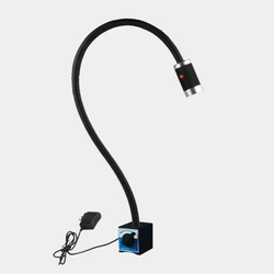 Magnetic Base LED Machine Light 9W 24V/220V Soft Rod Aluminum High Power CNC Working Light Working Table Lamp Magnet Mounted