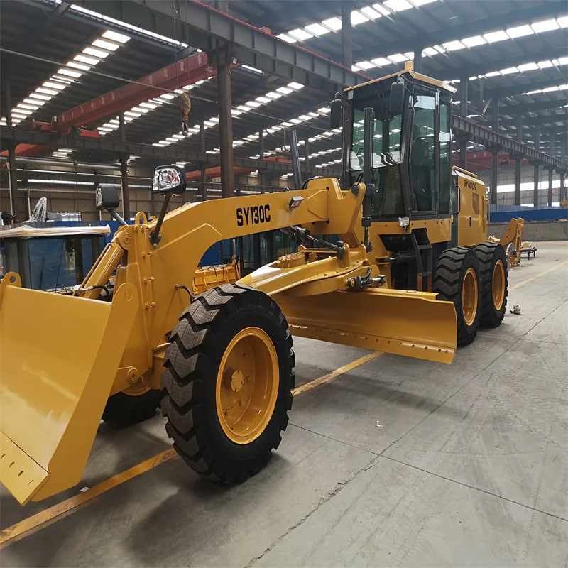 Synbon sy130c pequeno motor mini grader alta eficiência equipamentos de construção de estradas