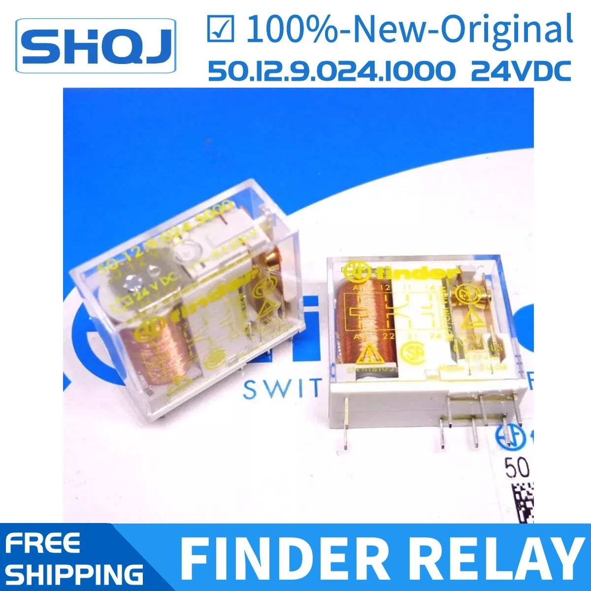 

finder safety relay 50.12.9.024.1000 24VDC 8PIN 8A 100%-new-original