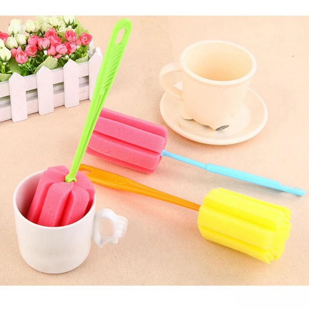 New Arrival Baby High Grade Clean Sponge Milk Bottles Bottle Brush With Handle Cleaning Utensils Brush Baby Bottle Cleaners Hot