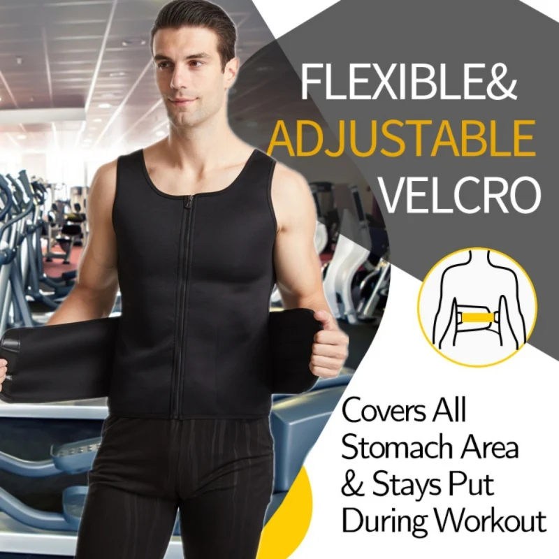 Men's Sports Vest Corset Sweating Abdomen Body Shape Sweatshirt Running Exercise Vest T-shirts Sportswear