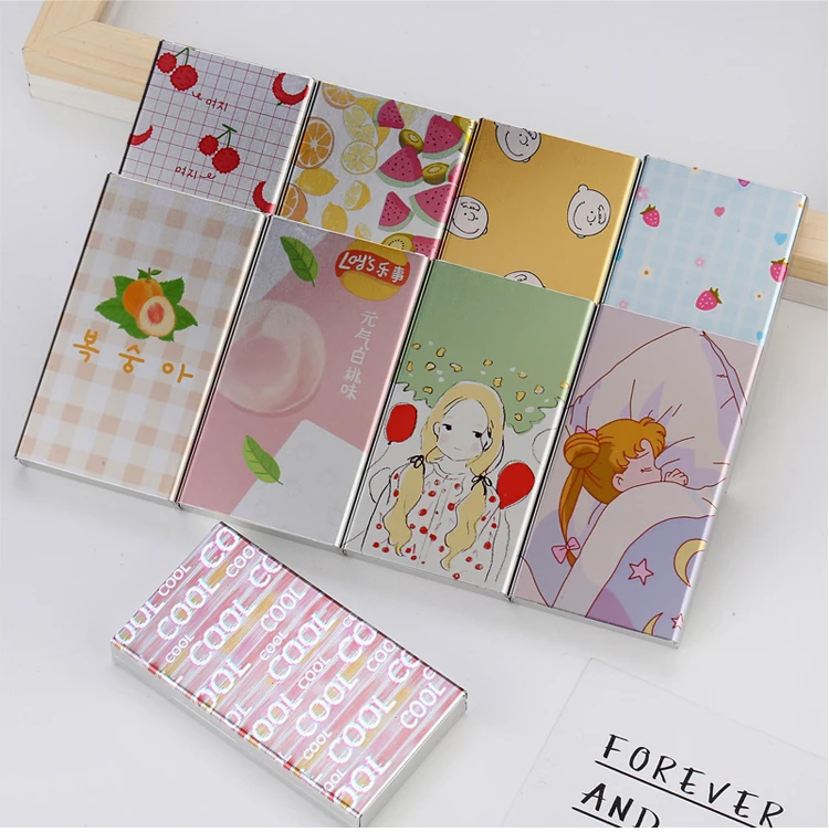 Schlanke Zigarettenetui-Box für Frauen, Metall, Rauchen, Geschenk, verschiebbar, niedliche kreative Designs, Digitaldruck, Logo, Foto, maßgeschneidert, DIY – Detail 1