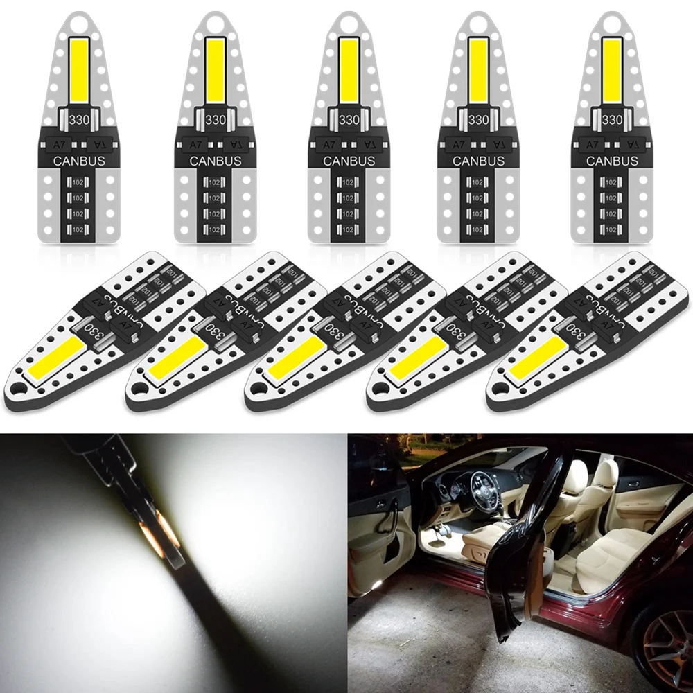 10x W5W LED Car Interior light T10 LED Bulb For Kia Sportage Ceed Rio 3 4 Sorento Cerato Picanto Optima K3 Forte K2 K5 KX5 Soul