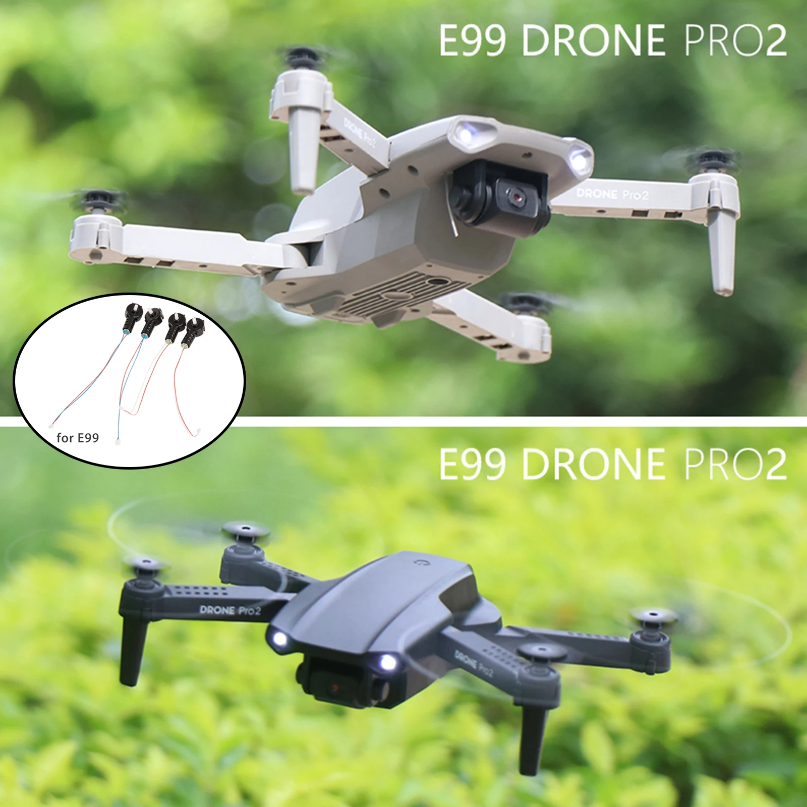 E99 Pro Drone Spare Parts Arm Motor Blades Easy to Install Attachment Gift for Friends ABS Plastic Durable