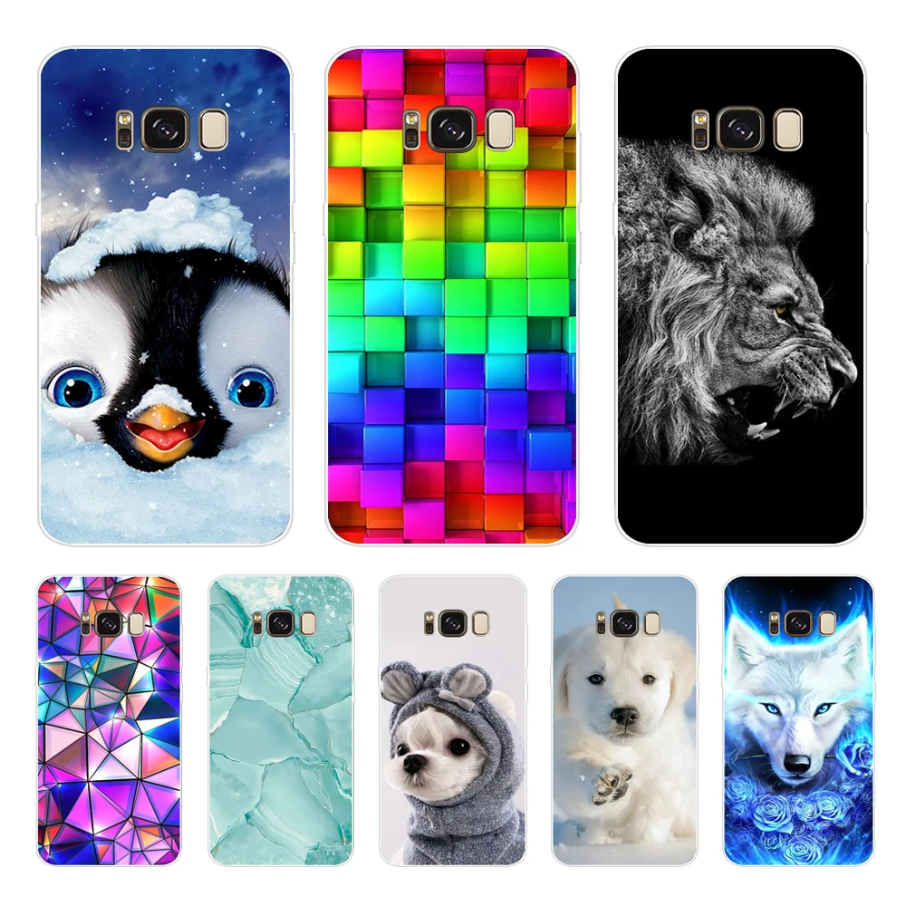 For Samsung S6 S7 Edge Case Soft Silicone Cover 3D Pattern Cute Cat Case Shell For Samsung Galaxy S6 S7 S8 S 6 7 8 Phone Cases