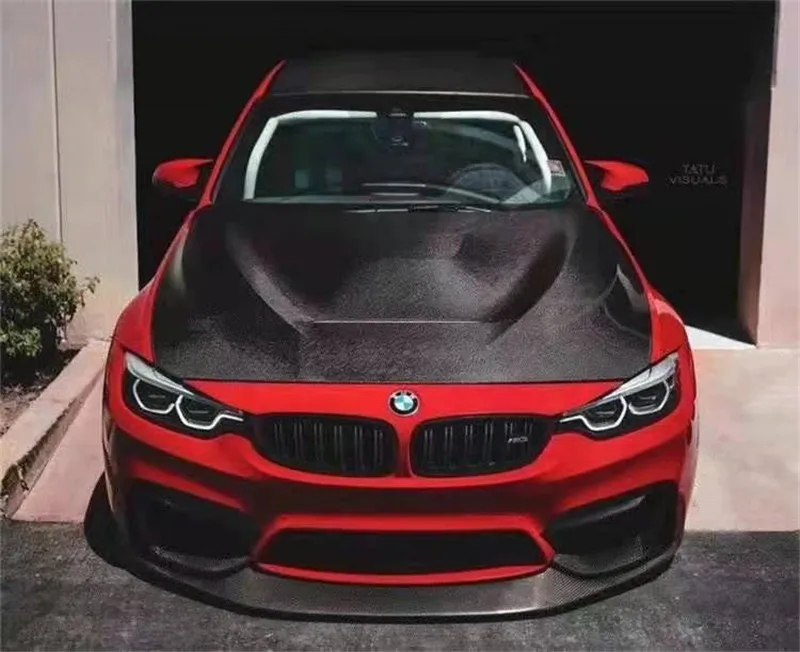 

Передний бампер из углеродного волокна, Крышка вентиляционного отверстия капота двигателя, подходит для BMW F87, F80, F82, F83, M2, M3, M4, 2014, 2015, 2016, 2017, 2018, 2019