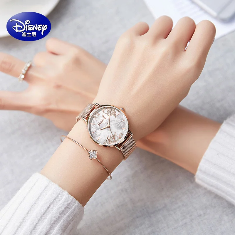 Disney Official MULAN Cartoon Women Fashion Casual Quartz Wristwatches 3D Dial Chinoiserie Youth Lady Style Girl Student Clock
