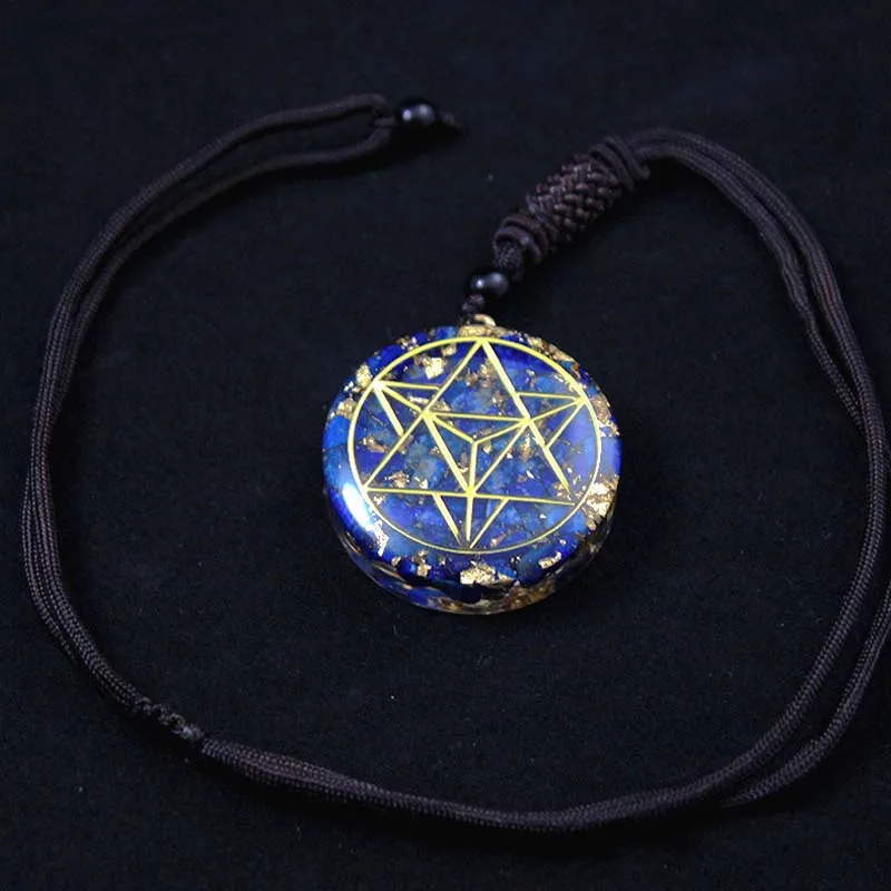 Orgone Pendant Natural Crystal lapis lazuli Seven Chakra Pendant Necklace Jewelry Gifts For Women Men Orgonite