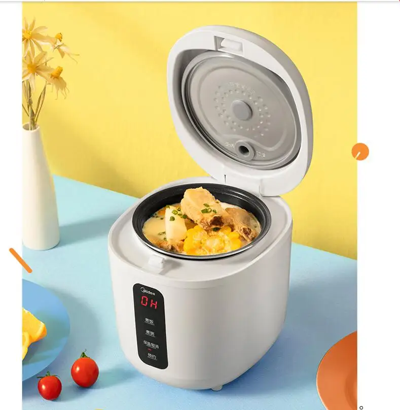 ミニ家庭用電気炊飯器,220v,800ml,焦げ付き防止,マルチポータブル,食品用