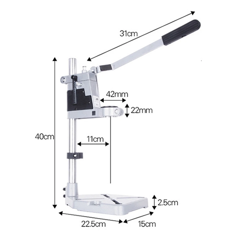 Support de perceuse électrique à trou unique, support de support, support de support, perceuse à main, pince, accessoires pour outil rotatif de travail du bois