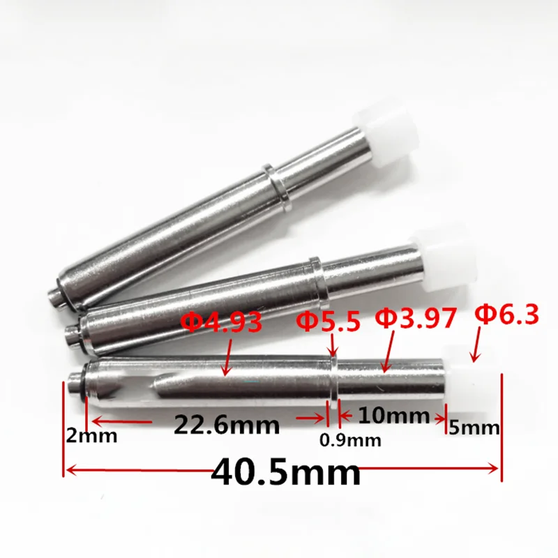 100pcs Position Elastic Column Diameter 5.0MM Spring Positioning Pin 5.0 With Plastic Head Total 40.5MM Test Probe Thimble